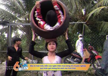 Nín thở trước màn trình diễn đội đứa bé trong lu của người phụ nữ trẻ tuổi