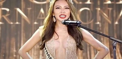 Thùy Tiên đội vương miện, xuất hiện lộng lẫy tại họp báo MGI 2021