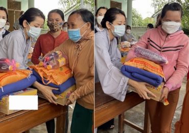 Vừa trở về từ Mỹ, Chi Pu đến Phú Yên làm từ thiện ngày đầu năm