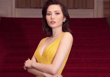 Diệu Linh diện đầm vàng rực rỡ, chấm bán kết Miss Eco Vietnam 2022