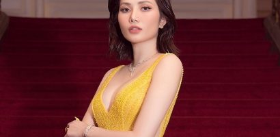 Diệu Linh diện đầm vàng rực rỡ, chấm bán kết Miss Eco Vietnam 2022