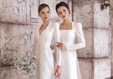 Hương Ly – Hoàng Phương diện áo dài, hóa cô dâu trong ngày cưới
