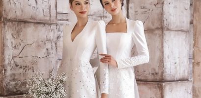 Hương Ly – Hoàng Phương diện áo dài, hóa cô dâu trong ngày cưới
