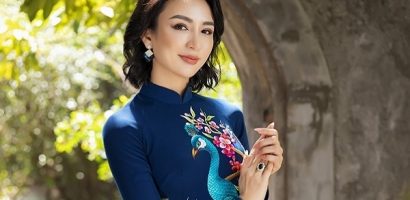 Nhà thiết kế Minh Châu đột phá với áo dài thêu, vẽ thủ công