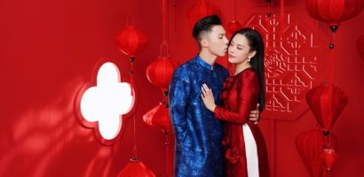 Gia đình Quốc Nghiệp – Ngọc Mai tung bộ ảnh Tết đẹp lung linh