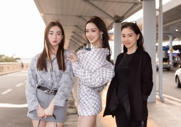 Bảo Ngọc, Lương Thùy Linh cùng ‘Bà trùm Hoa hậu’ đến Ấn Độ