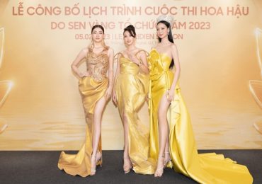 Dàn người đẹp nhà Sen Vàng đổ bộ thảm đỏ lễ công bố các cuộc thi sắc đẹp năm 2023