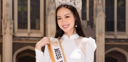 Hoa hậu Bảo Ngọc diễn thuyết trước hàng trăm sinh viên Ấn Độ
