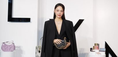 Minh Hằng rạng rỡ sau khi công bố tin vui tại sự kiện ra mắt BST Spring Summer Collection 2023 đến từ LYN