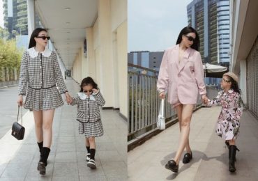 Thời trang ấn tượng của Trà Ngọc Hằng và con gái