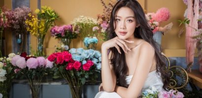Ngắm trọn nhan sắc trong veo của Hoa hậu Bảo Ngọc trong bộ ảnh giữa vườn hoa