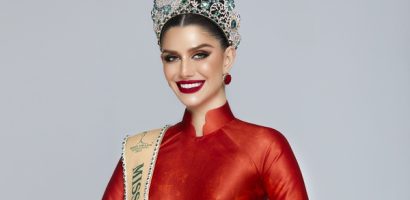 Đương kim Miss Grand International mặc áo dài giới thiệu về Việt Nam