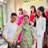 Hoa hậu Bảo Ngọc dẫn 10 nữ chiến sĩ Mũ Nồi Xanh đo áo dài