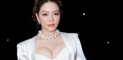 Lý Nhã Kỳ diện trang sức ngọc trai khủng dự show Lê Thanh Hòa
