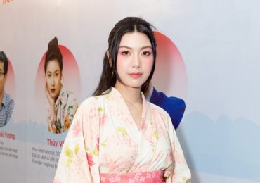 Á hậu Thúy Vân diện Yukata làm diễn giả