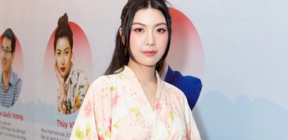 Á hậu Thúy Vân diện Yukata làm diễn giả