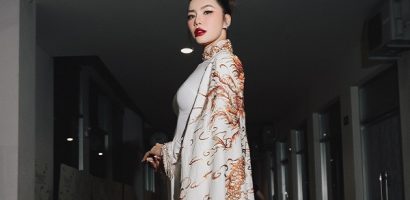 Diện lại áo dài từng ghi dấu trên đấu trường quốc tế 5 năm trước, Minh Tú tự tin ‘chặt đẹp’ dàn mỹ nhân Việt
