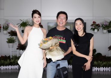 Thạc sĩ Phạm Kim Dung và Hoa hậu Thiên Ân đón chủ tịch Miss Grand International