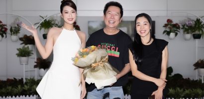 Thạc sĩ Phạm Kim Dung và Hoa hậu Thiên Ân đón chủ tịch Miss Grand International