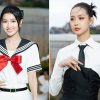Hoa hậu Bảo Ngọc và Á hậu Phương Nhi hóa thân thành các thủy thủ, nổi bật trên sàn runway