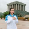 Thiên Ân khoe nhan sắc mộc mạc tham dự Đại hội Sinh viên Việt Nam