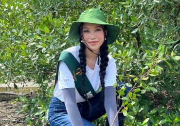 Hoa hậu Đỗ Lan Anh trồng cây tại Cần Giờ