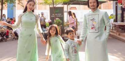 Gia đình ‘bà trùm hoa hậu’ tung bộ hình áo dài ngọt ngào bên nhau