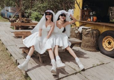 Trà Ngọc Hằng hóa cô dâu với áo cưới đen trắng đối lập