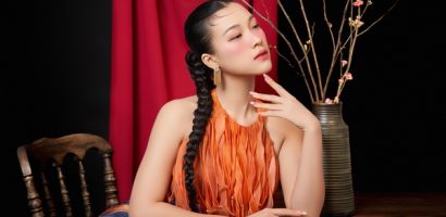 Á hậu Hoàng Oanh khoe nhan sắc đậm nét Á Đông trong bộ ảnh Tết