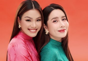 Lưu Hương Giang – Phương Vy nền nã với tóc xõa bên cạnh chiếc áo dài