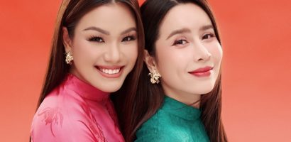 Lưu Hương Giang – Phương Vy nền nã với tóc xõa bên cạnh chiếc áo dài