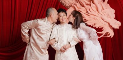 Con trai Thu Trang – Tiến Luật chụp ảnh Tết cùng ba mẹ