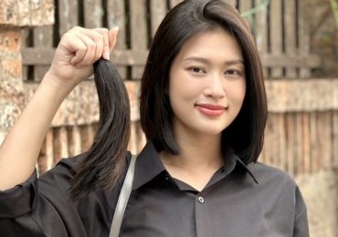 Hoa hậu Thiên Ân hiến tóc cho bệnh nhân ung thư