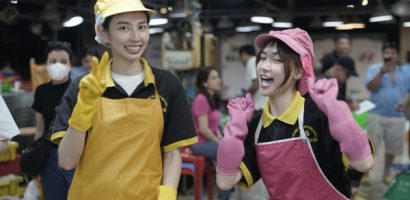 Thùy Tiên, Hòa Minzy ‘đu đêm’ làm cửu vạn tại chợ đầu mối Bình Điền