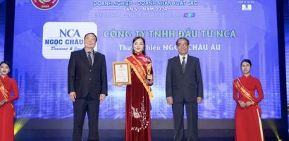 Hoa hậu Hoàng Thanh Nga nhận giải thưởng Top 10 Thương hiệu mạnh quốc gia năm 2024