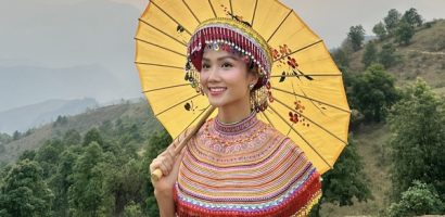 Hoa hậu H’Hen Niê hoá thành cô gái H’Mông, vừa nhảy múa vừa hát trên đồi