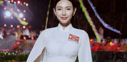 Hoa hậu Thuỳ Tiên khoe sắc nền nã với áo dài tại Huế