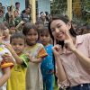 Hoa hậu Thuỳ Tiên mang điện lên hai điểm trường tại Quảng Nam