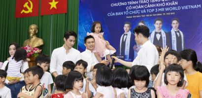 Top 3 Mr World Vietnam 2024 mang trung thu sớm đến trẻ mồ côi
