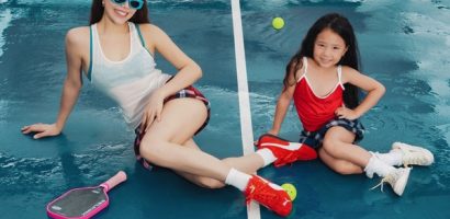 Mẹ con Trà Ngọc Hằng ‘thả dáng’ chuyên nghiệp trên sân pickleball
