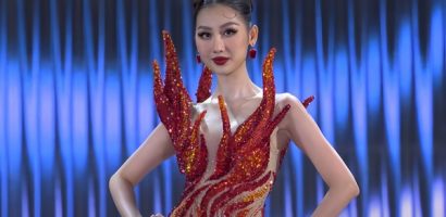 Váy dạ hội độc đáo giúp Quế Anh ghi điểm tại bán kết MGI 2024
