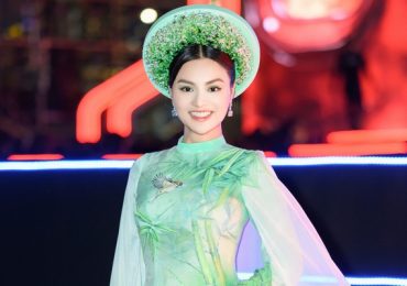 Vũ Thu Phương lan tỏa vẻ đẹp áo dài Việt, ủng hộ học trò tại Miss Cosmo