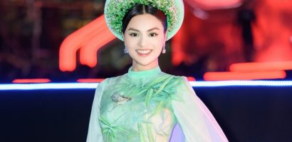 Vũ Thu Phương lan tỏa vẻ đẹp áo dài Việt, ủng hộ học trò tại Miss Cosmo