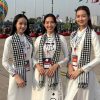 Thuỳ Tiên, Bảo Ngọc, Thanh Thuỷ tham gia Triển lãm Quốc phòng Quốc tế Việt Nam