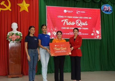 Dàn hoa hậu, á hậu mang Tết ấm đến Long An