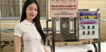 Hoa hậu Thanh Thủy trao máy lọc nước tại Bạc Liêu