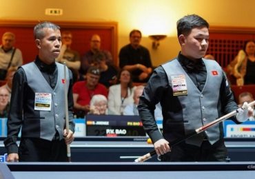 Trần Quyết Chiến, Bao Phương Vinh thắng dễ trận ra quân Giải carom 3 băng đồng đội thế giới