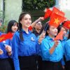 Dàn Hoa Á hậu xúc động tham gia lễ chào cờ ‘Tôi yêu Tổ quốc tôi’