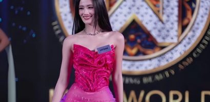 Ý Nhi diện trang phục lấy cảm hứng từ hoa sen thi Top Model tại Miss World