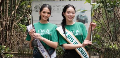 Hoa hậu Thanh Thuỷ truyền cảm hứng trồng cây xanh ở Indonesia